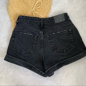 Bershka Black High-Waist Denim Jean Shorts